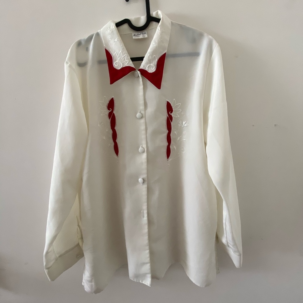 vintage western button down blouse